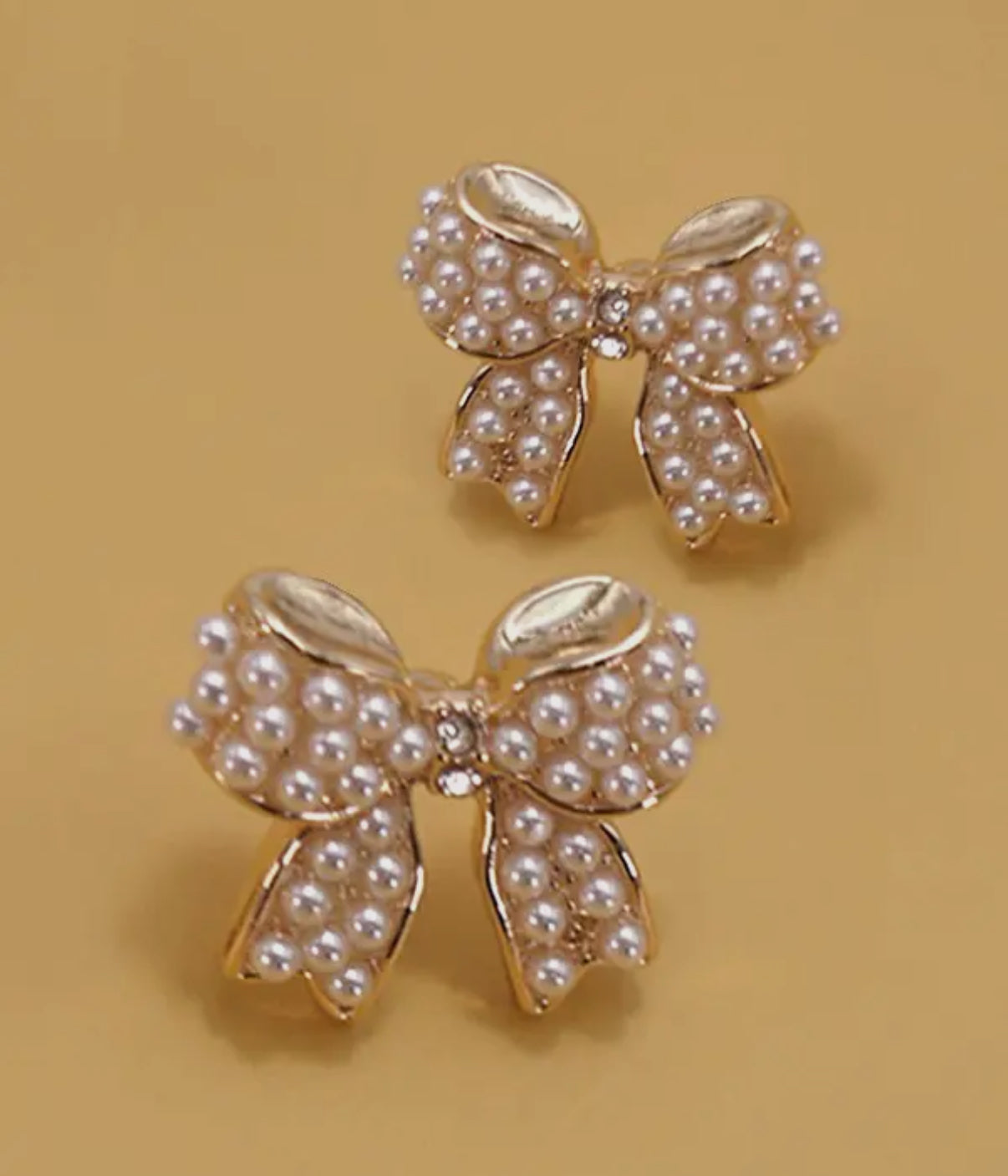 Mini Pearl Bow Earrings
