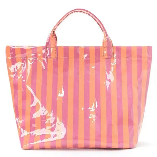 Vinyl Tote Bag | Pink & Orange
