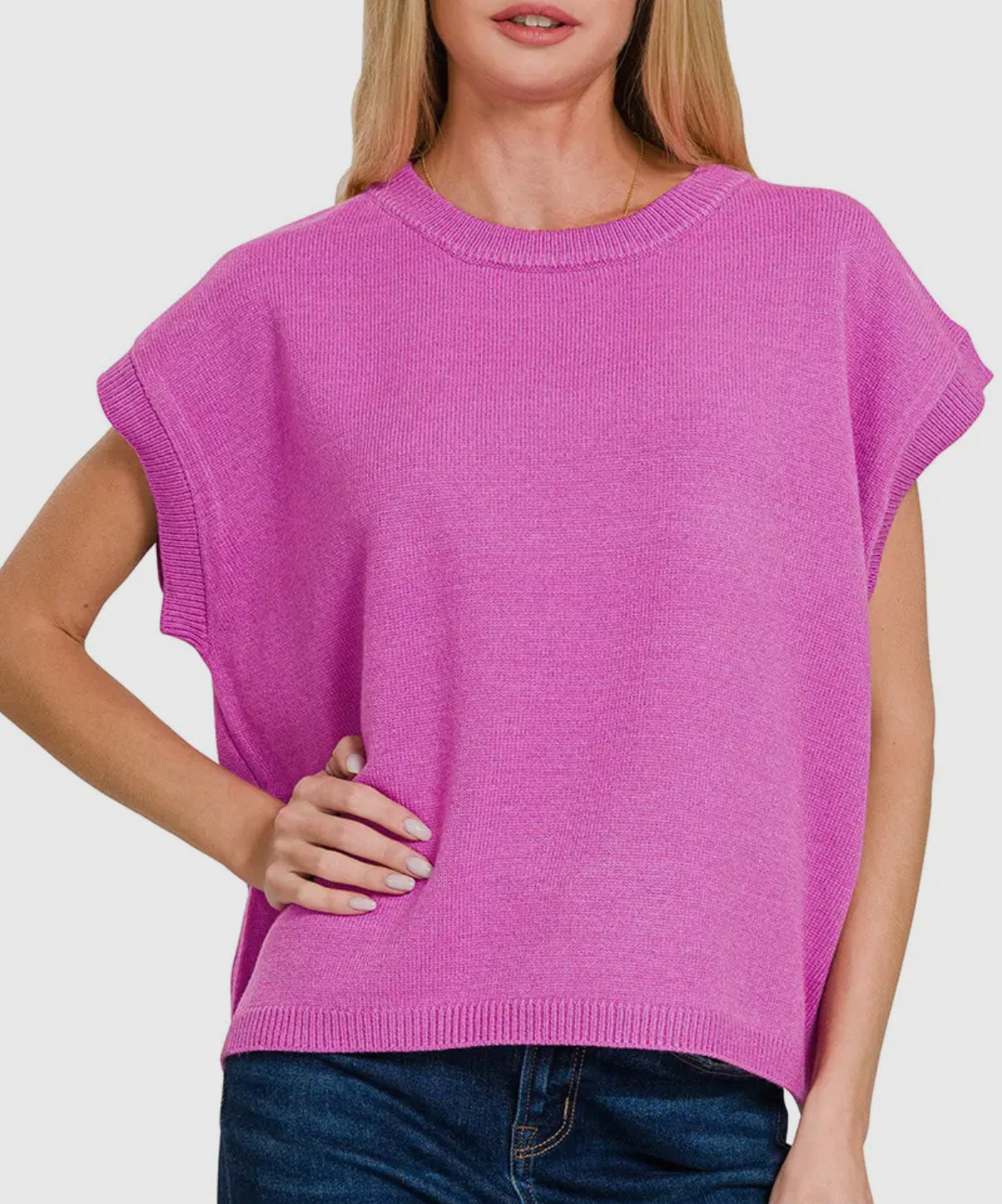Viscose Sweater | Bright Mauve