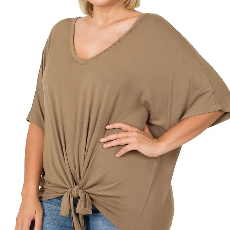 Plus Size | Front Tie Top