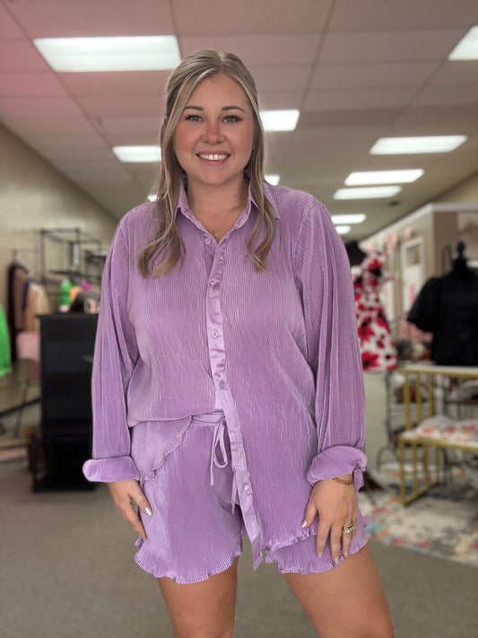 Lil' Ripple Lounge Set | Lavendar