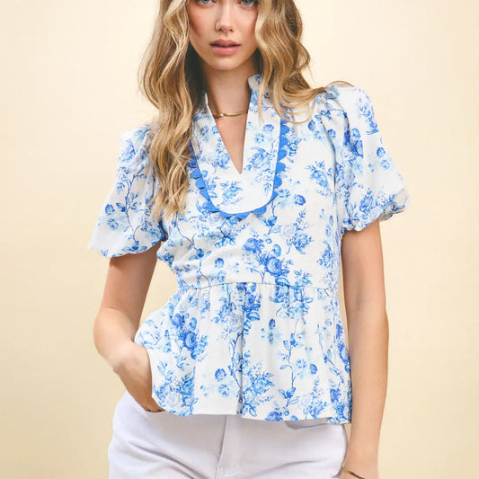 Carolina Blues Top