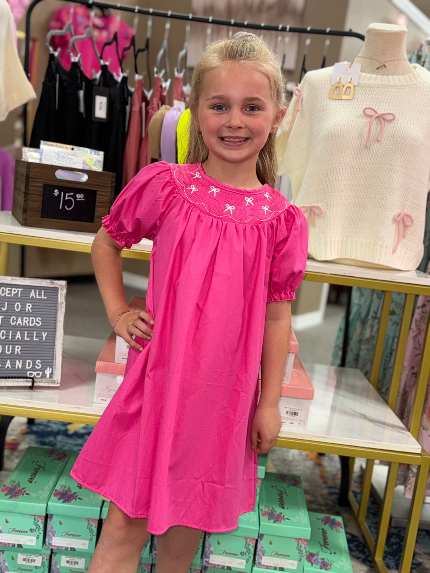 Smocked Bow Dress