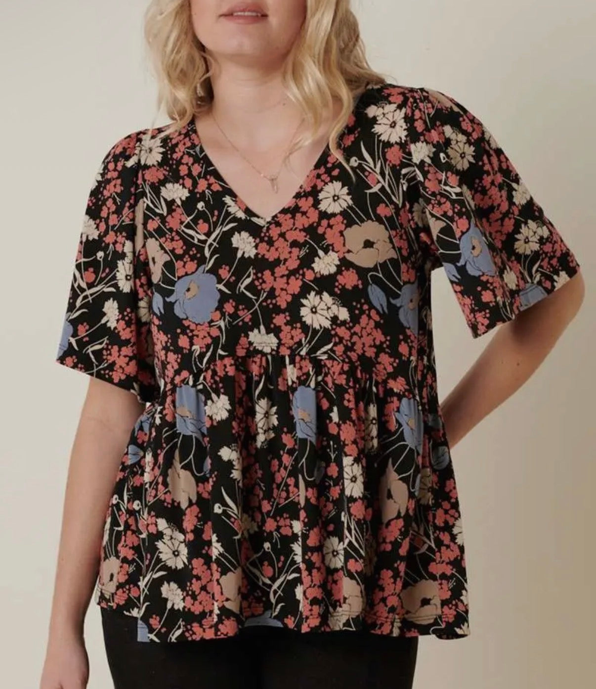 Falling in Florals Babydoll Top