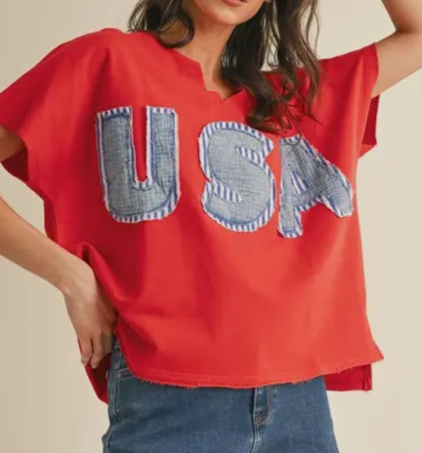 USA Patchwork Top