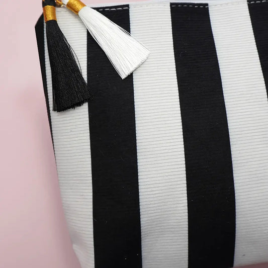 Travel Cosmetic Bag | Black & White
