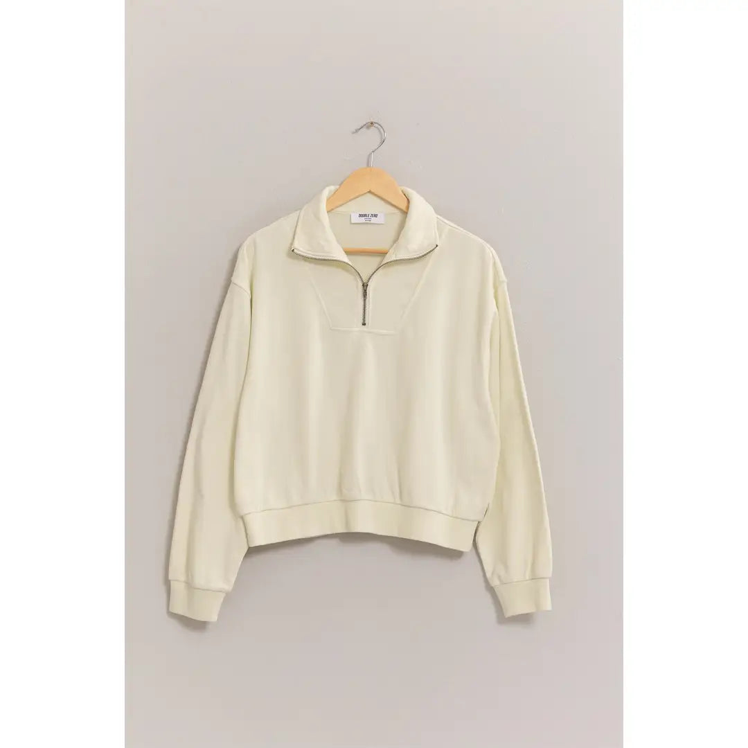 Half Zip Pullover | Cream