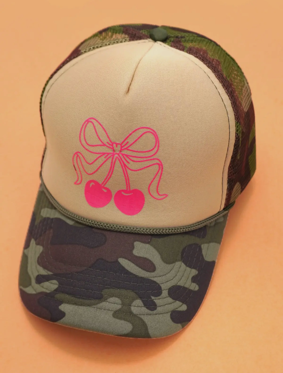 Camo Cherry/Bow Hat