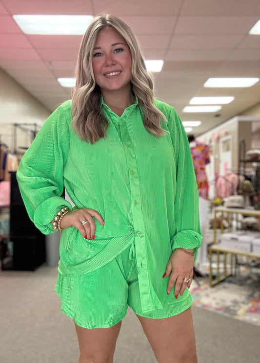 Lil' Ripple Lounge Set | Green