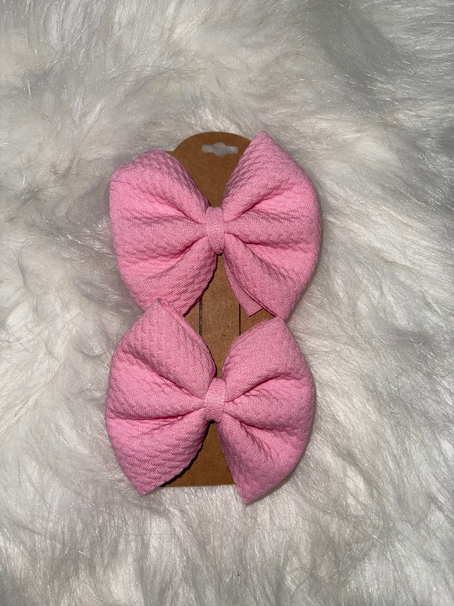 Little Piggie Bows | Light Pink